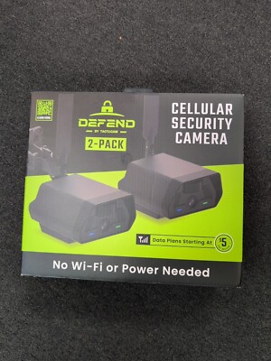 Tactacam DEFEND Cellular Security Camera 2-Pack DFD-GRD02 Black NEW