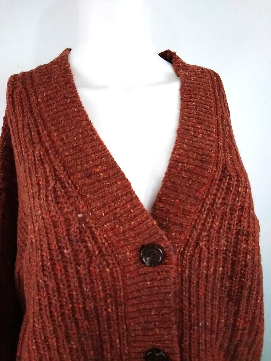 Smartwool Women Cozy Lodge Cropped Cardigan Sweater Pecan Brown