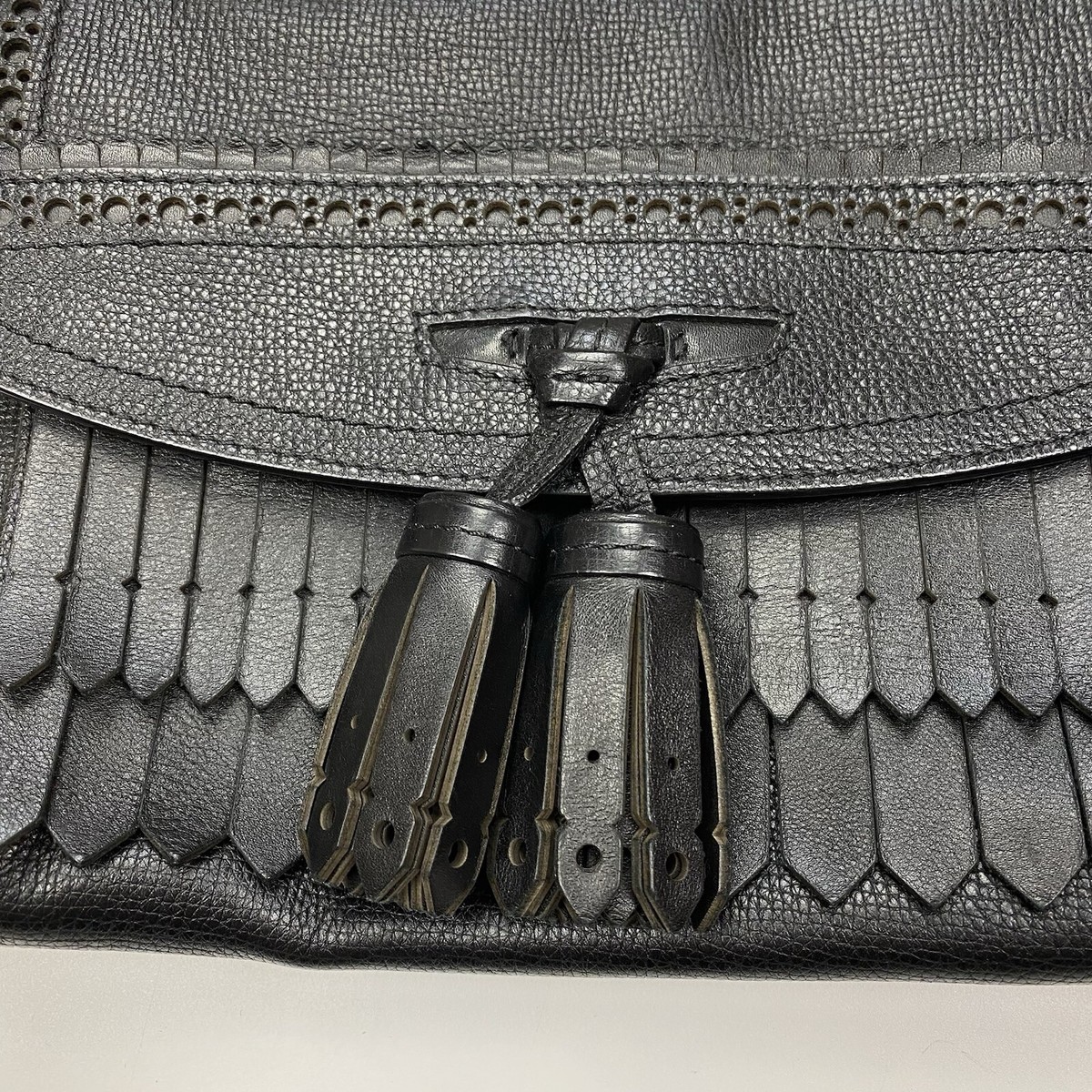 Burberry Leather Fringe Macken Small Crossbody Authentic Black | eBay