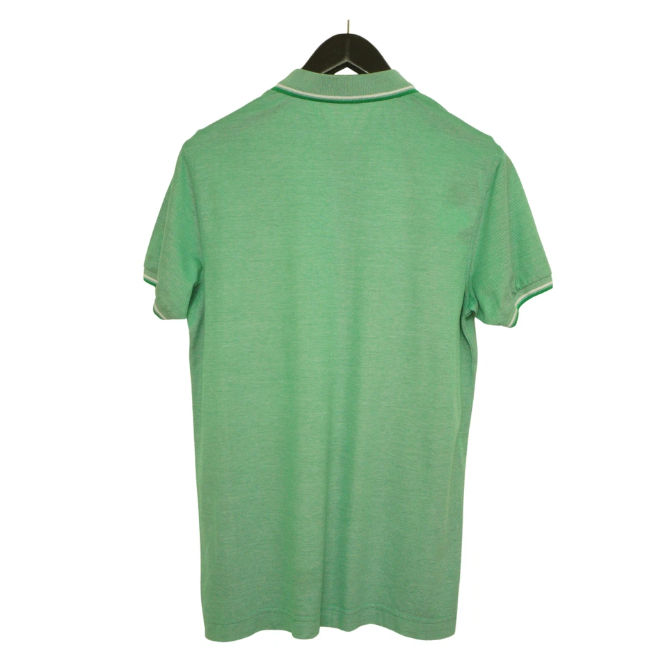 Homme Polo Shirt Paul & Shark Coton Vert Décontracté Taille L XME342 - Photo 2/4