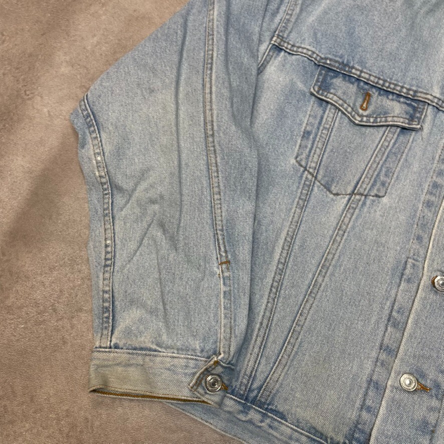 Hard Rock Cafe Denim Jacket Mens XL Vancouver Vintage Coat, Washed Blue image 7