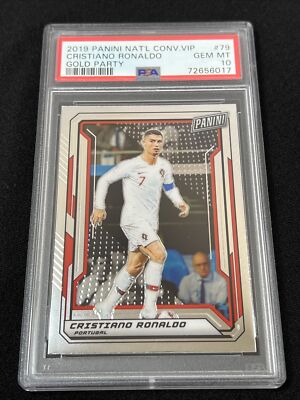 2019 Panini The National Vip Gold Party Cristiano Ronaldo PSA 10