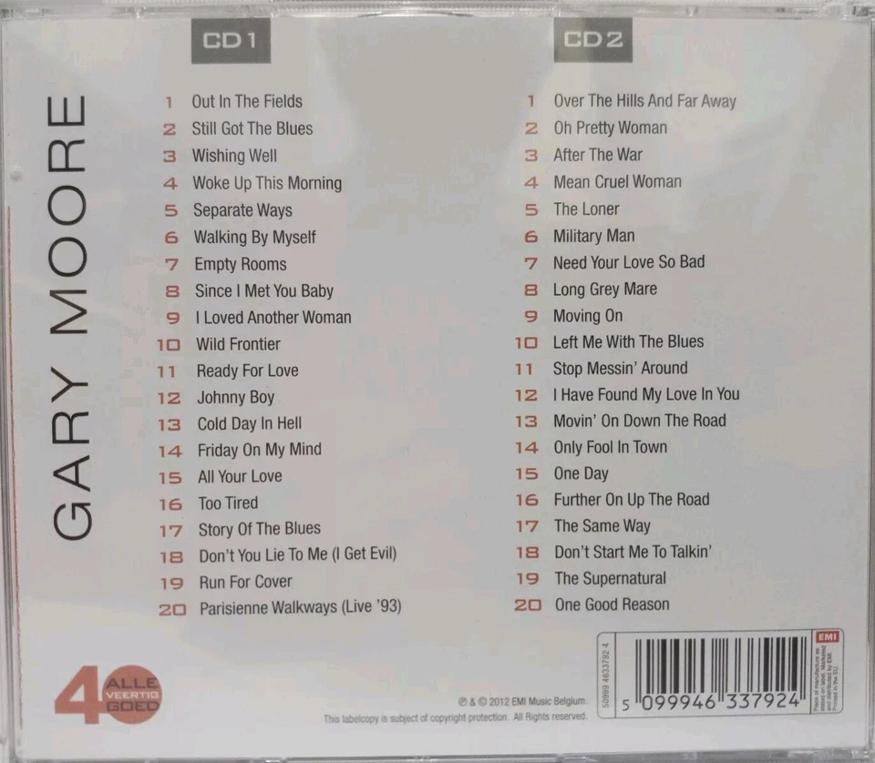 Gary Moore (Audio CD) "Alle 40 Goed" (2-CD-Set) Import  - Bild 2 von 4