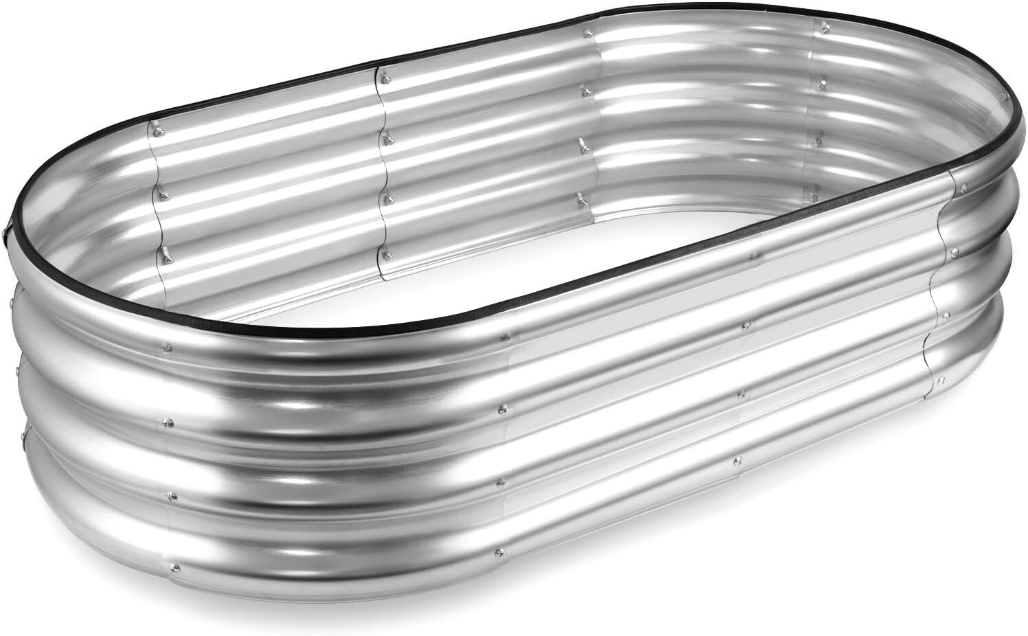 Galvanized Raised Garden Bed 4x2x1ft Outdoor Planter Box Easy Assembly