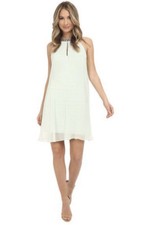 Adrianna Papell Chiffon Veiled Banded Sheath Dress