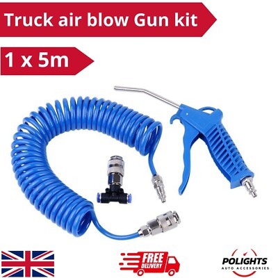 Heavy Duty Air Duster Ausblaspistole Gebläse 5m Schlauchset Kabine Staub Reiniger LKW LKW