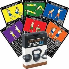 STACK 52 Kettlebell Exercise Workout Card Game Home Fitness Training Program