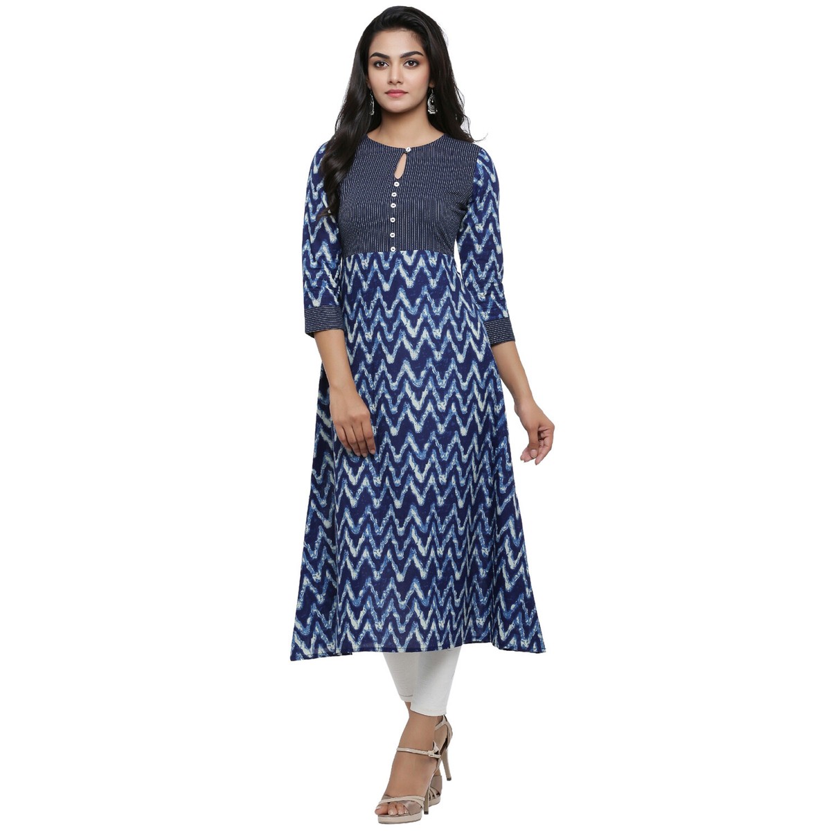 chinese dress ladies Baano Muslin A-line Anarkali Kurti