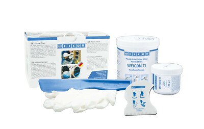 WEICON TI titaniumgefülltes Epoxidharz-System für Reparatur 500 g grau | Set 