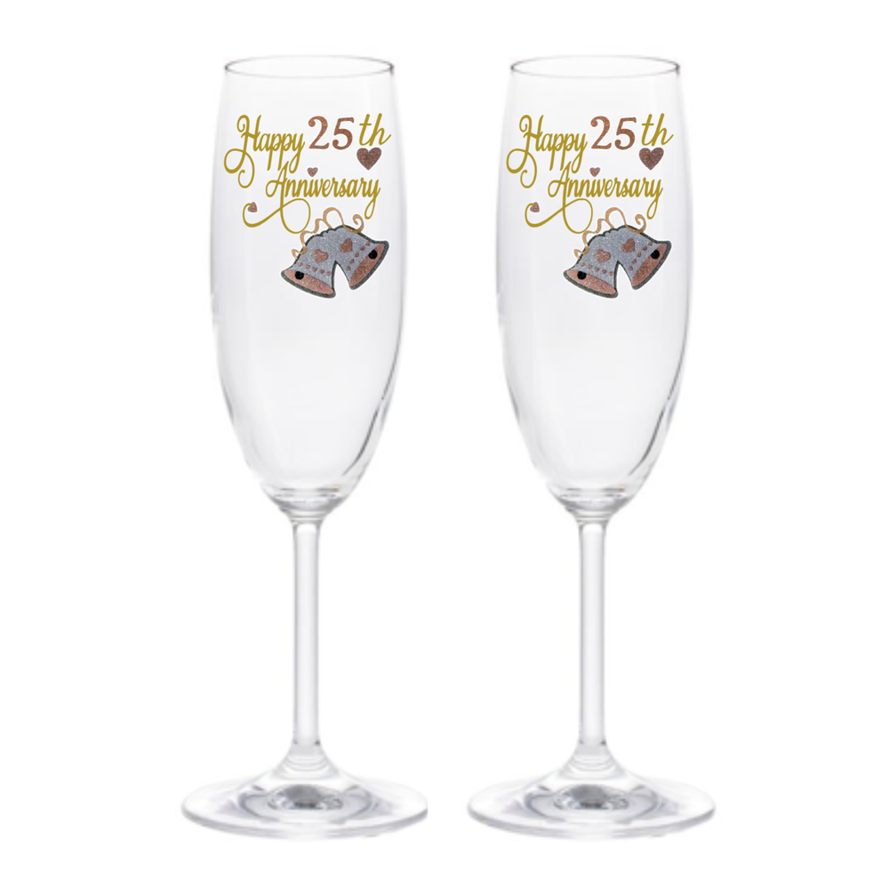 Wedding Anniversary Toasting Glasses, Anniversary Flutes, 50th Anniversary