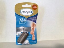 NEW Amope Pedi Perfect 2 Replacement Roller Heads Diamond Crystals Extra Coarse