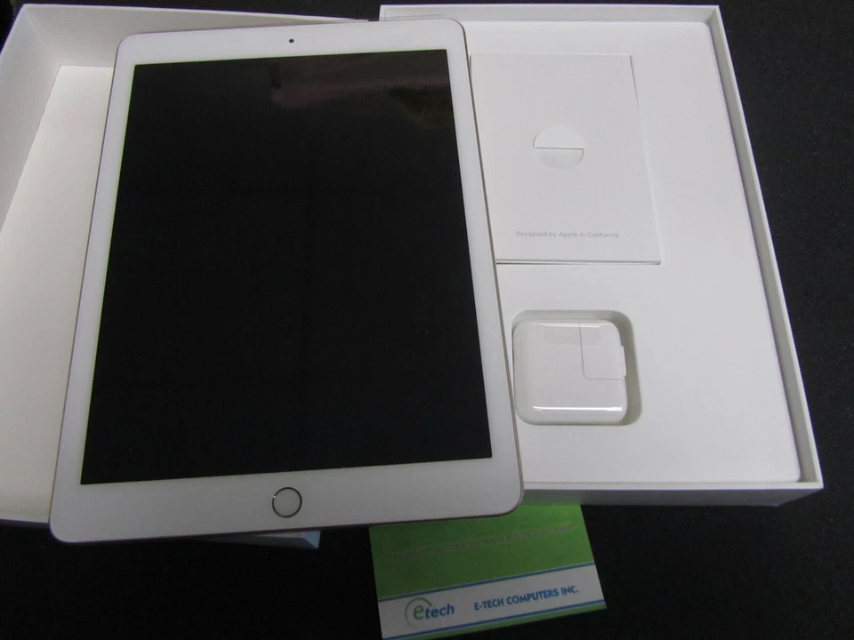 Apple iPad 9.7" 128 GB Wi-Fi Gold, Apple A9 Chip, Model: A1822, MPGW2CL/A  - Image 3 of 4