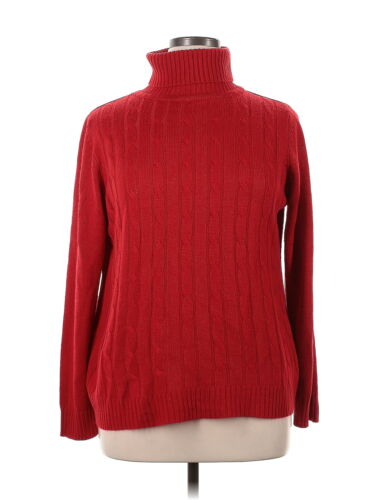 White Stag Women Red Turtleneck Sweater XL