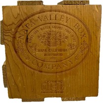 Napa Valley Box Company CD Holder Wooden Crate 20 Compact Discs Vintage