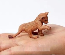 Baby Lion Cub Wildlife Animal Figure Toy PVC Doll Small Figurine Birthday Gifts