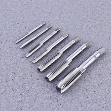 7Pcs Thread Screw Tap Set with Plug Drill DIY Metalworking Hand Tools Kit