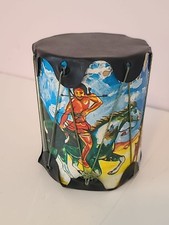 Vintage Drum Tom Tom Souvenir Toy Native American Indian Made in USA Cardboard