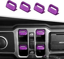 Window Button Cover, 4 Pack Window Switch Cover Trim Interior Ac Color: Purple