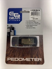 2- Go Time Gear Pedometer Steps, Mileage , Timer,calories Burned Easy Clip