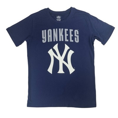 MLB New York Yankees Boys Core Logo Graphic T-Shirt in Navy Blue, XL (16/18)