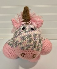 Handmade Crochet Knit Amigurumi Unicorn Stuffed Plush Doll Toy