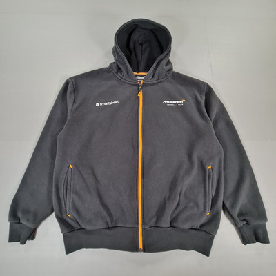 McLaren Herren Hoodie Grau Large Full Zip Fleece Racing Formel 1 Team