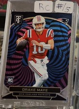 2024 Panini Totally Certified Drake Maye RC #121 Mirror Platinum Mixorama /5
