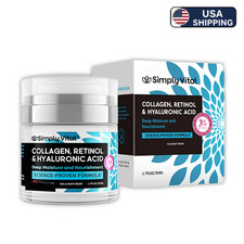 1.7 FL oz Anti Aging Face Moisturizer Collagen Retinol Hyaluronic Acid Cream