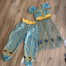 Disney Princess Jasmine Costume Set Girls Size 8 Blue Gold Top  Pants Boutique