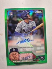 2023 Topps Chrome Update Autograph Green Michael Busch AUTO Rookie RC /99