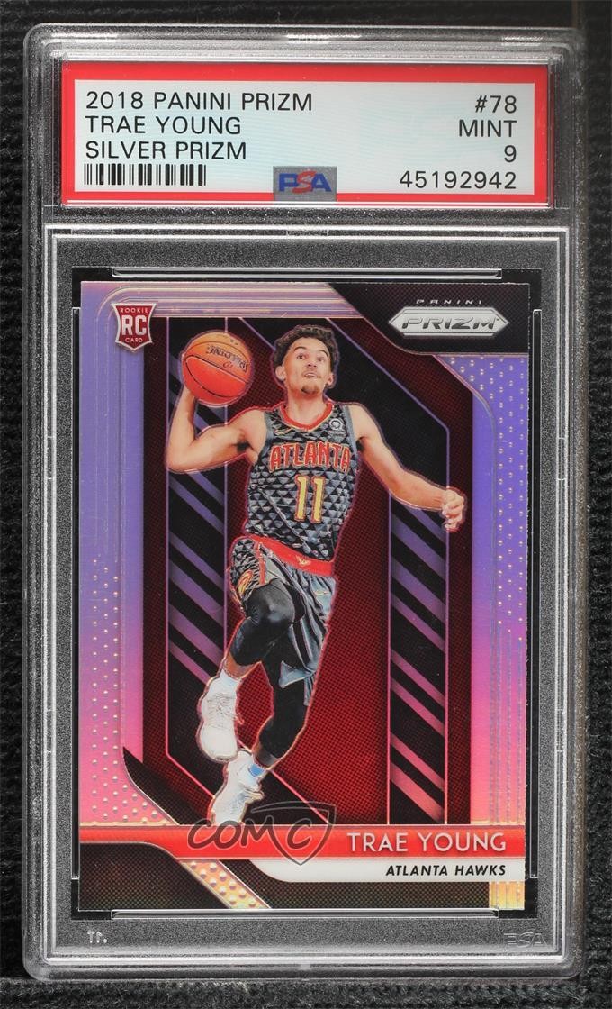 2018-19 Panini Prizm Silver Prizm Trae Young #78 PSA 9 MINT 0q7