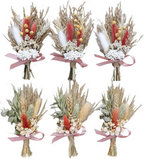 Mini Dried Flower Bouquet Pack of 6 Suitable for Wedding Party Dinner Plate De