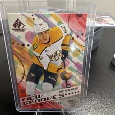 Upper Deck SP Game Used New Grooves Matthew Wood NG-3 Red /299 Rookie Predators