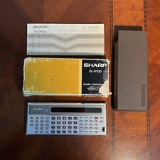 Sharp EL-5100 Vintage Scientific Calculator W/Manual, Box  Slip Case - Untested