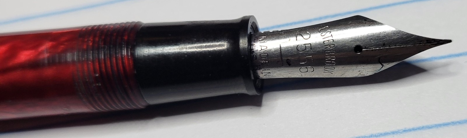 Vintage Esterbrook Red SJ with 2556 Firm Fine Nib 1950s