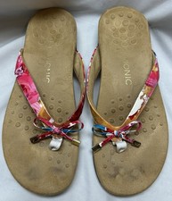 Sandalias de Tanga Vionic Chanclas para Mujer Talla 11 Bella Charol Colorido Arco Iris