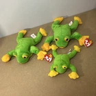 Ty Beanie Baby Smoochy Frog Plush Lot of 3 1997 Vintage