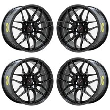20 Chevrolet Corvette Pvd Black Chrome Wheels-c Rims Factory Oem Aly95580 F...