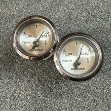 Qty2 Faria Beede Boat Trim Gauge 944625 | OMC Sea Stem 2 Inch Chrome