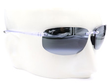 New Maui Jim HO'OKIPA Shiny Crystal Gray Sunglasses MJ0407S-005 / 407-05