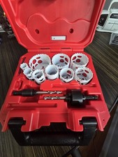 MILWAUKEE 49-22-4025 BI-METAL 13 PC HOLE SAW KIT WITH CASE ONLY ONE USED