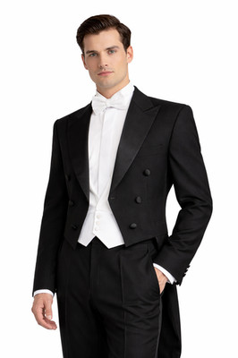 White Tie Evening Tailcoat Suit 4 Piece Marcella Waistcoat Bow Tie Formal Men