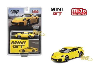 1/64 Mini GT #497 Porsche 911 Turbo S Racing Yellow Limited Edition MGT00497