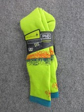 SmartWool PhD Snowboard Socks Mens XL Neon Gr...