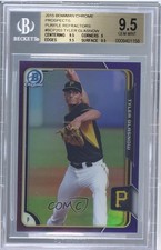 2015 Bowman Chrome Prospects Purple Refractor Tyler Glasnow BGS 9.5 GEM MINT 9hx