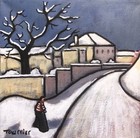 Tableau Ferme ´d’Hurtebise sous la neige Aisne Tourrier