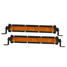 Ultra Slim Single Row LED Offroad Lights Bar Driving Fog Lights Bar 2Pcs Yellow