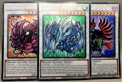 Sternenstaub-, Rosen-, Geflügelter Drachen Alt Art Set Secret Rare Yugioh L5DD