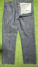 Vintage Y2K Levi's 501 Button Fly Jeans Mens 36x32 Made in Mexico Navy Blue