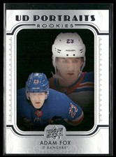 2019-20 Upper Deck Adam Fox UD Portraits RC #P-63 New York Rangers